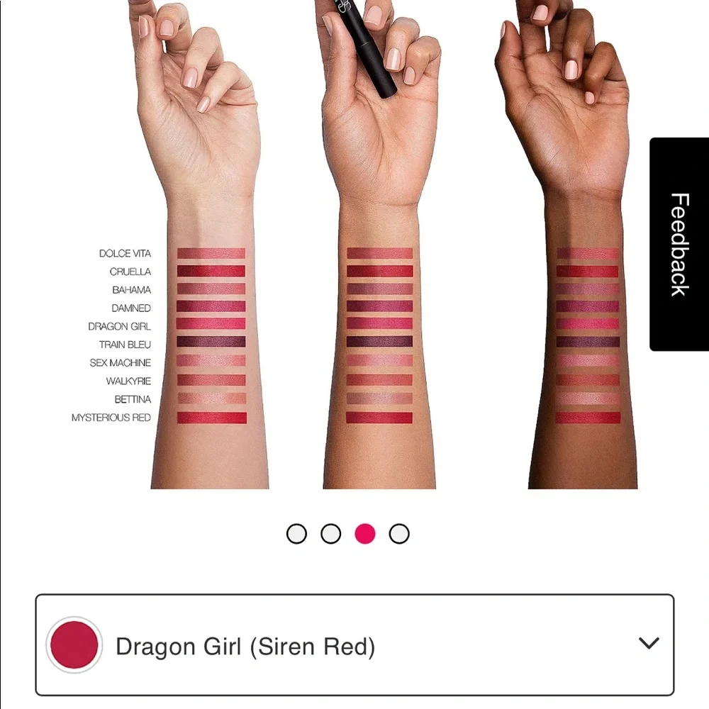 NARS Velvet Matte Lip Pencil in Dragon Girl (Siren Red) 9260 0.06oz $25 NIB